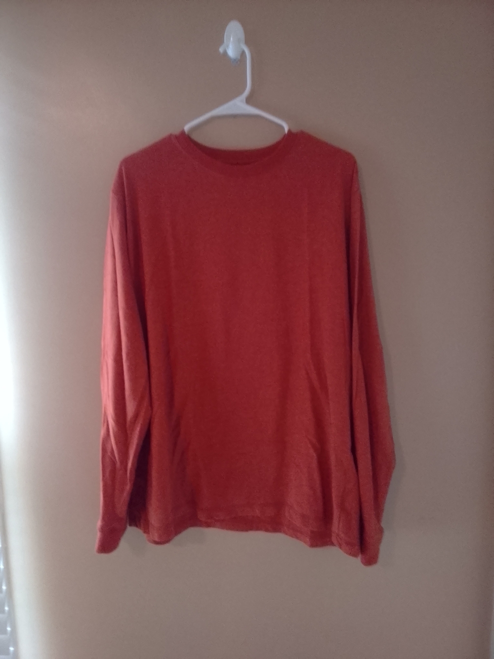 Faded Glory Men's Long-Sleeve Crewneck - Rust Orange